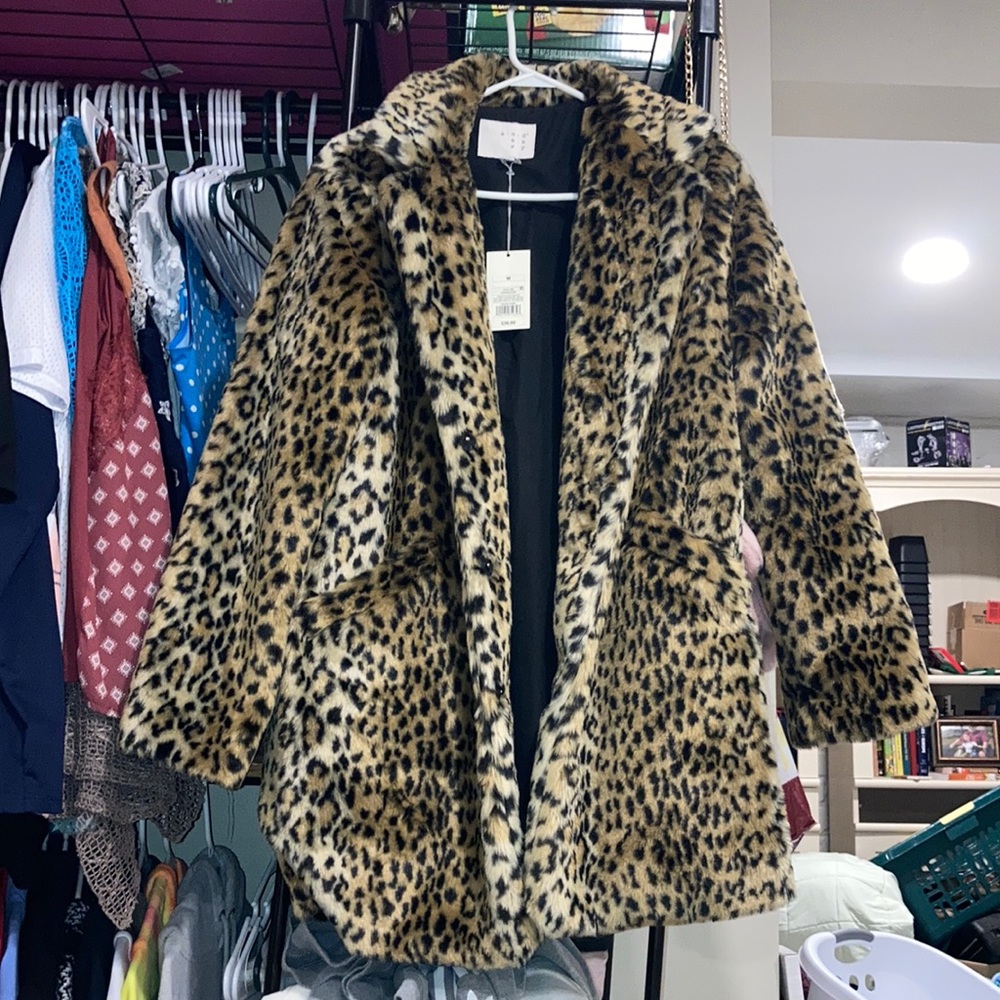 Leopard Faux Fur Coat